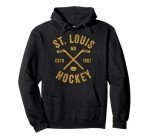 St. Louis Ice Hockey Hoodie crossed Sticks Pullover Hoodie
