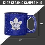 Rico Industries NHL Hockey Toronto Maple Leafs Royal Speckle 12oz Laser Engraved Campfire Mug