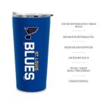 Rico Industries NHL Hockey St. Louis Blues 18oz Soft Touch, Easy Grip Tumbler