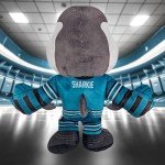 Bleacher Creatures San Jose Sharks SJ Sharkie 8" NHL Kuricha Mascot Sitting Plush - Soft Chibi Inspired Mascot