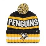 '47 NHL Unisex-Adult Officially Licensed Primary Logo Bering Sport Knit Cuffed Pom Beanie Cold Weather Hat (Pittsburgh Penguins)