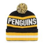 '47 NHL Unisex-Adult Officially Licensed Primary Logo Bering Sport Knit Cuffed Pom Beanie Cold Weather Hat (Pittsburgh Penguins)