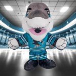 Bleacher Creatures San Jose Sharks SJ Sharkie 8" NHL Kuricha Mascot Sitting Plush - Soft Chibi Inspired Mascot