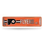 Rico Industries NHL Hockey Philadelphia Flyers Metal Street Sign 4" x 15" Home Décor - Bedroom - Office - Man Cave,Silver