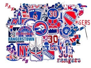 40 PCS New York American Rangers Hockey Stickers for Water Bottle, Laptop, Bicycle, Computer, Motorcycle, Travel Case, Car Decal Decoration Sticker