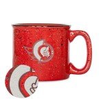 Rico Industries NHL Hockey Ottawa Senators Red Speckle 12oz Laser Engraved Campfire Mug