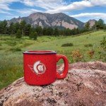 Rico Industries NHL Hockey Ottawa Senators Red Speckle 12oz Laser Engraved Campfire Mug