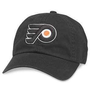 AMERICAN NEEDLE Philadelphia Flyers Unisex Blue Line NHL National Hockey League Team Baseball Hat Adjustable Buckle Strap Dad Cap (40742B-PHF-BLK)