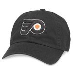 AMERICAN NEEDLE Philadelphia Flyers Unisex Blue Line NHL National Hockey League Team Baseball Hat Adjustable Buckle Strap Dad Cap (40742B-PHF-BLK)
