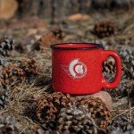 Rico Industries NHL Hockey Ottawa Senators Red Speckle 12oz Laser Engraved Campfire Mug