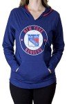 NHL Ladies Official Team Logo French Terry Cover Up Fashion Hoodie Tunic (X-Large, New York Rangers)
