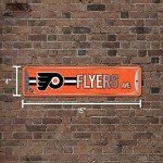 Rico Industries NHL Hockey Philadelphia Flyers Metal Street Sign 4" x 15" Home Décor - Bedroom - Office - Man Cave,Silver