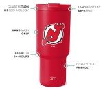 Simple Modern Officially Licensed NHL New Jersey Devils 30 oz Tumbler with Flip Lid and Straws | Hockey Insulated Cup Stainless Steel | Gifts for Men Women | Trek Collection | New Jersey Devils