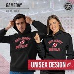 Wright & Ditson Adult NHL Gameday Hooded Sweatshirt - Officially Licensed - Fleece Hockey Pullover - Unisex Hoodie (New Jersey Devils - Black, Large)