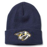 AMERICAN NEEDLE NHL Hockey Team Logo Cuffed Beanie Knit Hat (Nashville Predators-Navy)