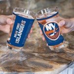 Rico Industries NHL Hockey New York Islanders 16 oz Pint Glasses with Digitally Printed Logo, Set of 2 Classic Drinking Glasses, for Fans, Dishwasher Safe