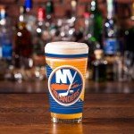 Rico Industries NHL Hockey New York Islanders 16 oz Pint Glasses with Digitally Printed Logo, Set of 2 Classic Drinking Glasses, for Fans, Dishwasher Safe