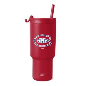 Simple Modern Officially Licensed NHL Montreal Canadiens 30 oz Tumbler with Flip Lid and Straws | Hockey Insulated Cup Stainless Steel | Gifts for Men Women | Trek Collection | Montreal Canadiens