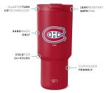 Simple Modern Officially Licensed NHL Montreal Canadiens 30 oz Tumbler with Flip Lid and Straws | Hockey Insulated Cup Stainless Steel | Gifts for Men Women | Trek Collection | Montreal Canadiens