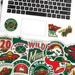 25 PCS Minnesota American Wild Hockey Stickers for Water Bottle, Laptop, Bicycle, Computer, Motorcycle, Travel Case, Car Decal Decoration Stickers