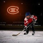 Ice Hockey Neon Sign,Sports Hockey Team,Ice Hockey LED Sign,Sport Neon Lights,Hockey Light,Hockey Club Decor,Hockey Gifts for Boys,Montreal Hockey Fans,Size 16.5 * 11.4 inches(XD101)