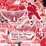 29 PCS Set of Detroit Vinyl Red Wings Stickers Pack Detroit Decal Red Wings 2-2.5 inches