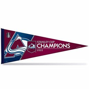 Rico Industries NHL Hockey Colorado Avalanche 2022 Stanley Cup Champions 12" x 30" Felt Wall Décor Pennant - Great for Home/Bed Room/Man Cave Décor, 12 x 30 x 0.1
