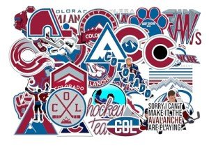 35 PCS Colorado American Avalanche Hockey Stickers for Water Bottle, Laptop, Bicycle, Computer, Motorcycle, Travel Case, Car Decal Decoration Sticker