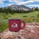 Rico Industries NHL Hockey Colorado Avalanche Maroon Speckle 12oz Laser Engraved Campfire Mug