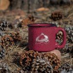 Rico Industries NHL Hockey Colorado Avalanche Maroon Speckle 12oz Laser Engraved Campfire Mug