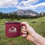 Rico Industries NHL Hockey Colorado Avalanche Maroon Speckle 12oz Laser Engraved Campfire Mug