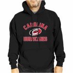 Wright & Ditson Adult NHL Gameday Hooded Sweatshirt - Officially Licensed - Fleece Hockey Pullover - Unisex Hoodie (Carolina Hurricanes - Black, X-Large)