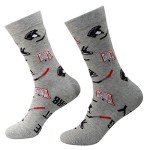 ZJXHPO Ice Hockey Crew Sock Please Do Not Disture I'm Watching Hockey Novelty Sock For Hockey Lover Player Coach Team (Disture Hockey)