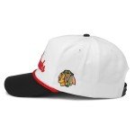 AMERICAN NEEDLE Chicago Blackhawks NHL Roscoe Adjustable Snapback Baseball Hat (23008A-CBH-WHBL)