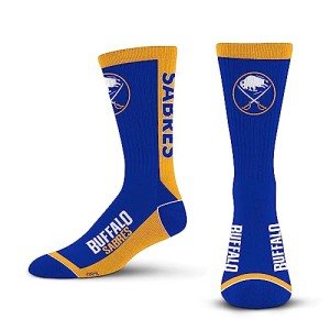 For Bare Feet NHL BUFFALO SABRES MVP Crew Sock Team Color Large