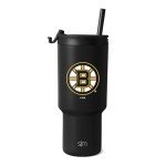 Simple Modern Officially Licensed NHL Boston Bruins 30 oz Tumbler with Flip Lid and Straws | Hockey Insulated Cup Stainless Steel | Gifts for Men Women | Trek Collection | Boston Bruins
