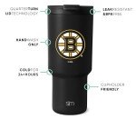 Simple Modern Officially Licensed NHL Boston Bruins 30 oz Tumbler with Flip Lid and Straws | Hockey Insulated Cup Stainless Steel | Gifts for Men Women | Trek Collection | Boston Bruins