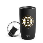 Simple Modern Officially Licensed NHL Boston Bruins 16oz Travel Coffee Tumbler with Flip Lid | Stainless Steel Cup | Hockey Gifts for Men, Women | Voyager Collection | Boston Bruins