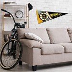 Rico Industries NHL Hockey Boston Bruins Primary 12" x 30" Felt Wall Décor Pennant - Great for Home/Bed Room/Man Cave Décor