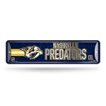 Rico Industries NHL Hockey Nashville Predators Metal Street Sign 4" x 15" Home Décor - Bedroom - Office - Man Cave