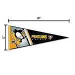 Rico Industries NHL Hockey Pittsburgh Penguins Primary 12" x 30" Felt Wall Décor Pennant - Great for Home/Bed Room/Man Cave Décor