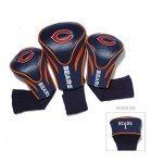 Team Golf NFL Chicago Bears Contour Golf Club Headcovers (3 Count) Numbered 1, 3, & X, Fits Oversized Drivers, Utility, Rescue & Fairway Clubs, Velour lined for Extra Club Protection
