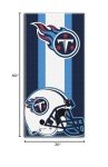Northwest NFL Tennessee Titans Beach Towel, 30" x 60", Zone Read