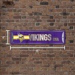 Rico Industries NFL Minnesota Vikings Home Décor Metal Street Sign (4" x 15") - Great for Home, Office, Bedroom, & Man Cave - Made,Silver