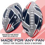 Franklin Sports NFL New England Patriots Football - Youth Football - Mini 8.5" Rubber Ball - Perfect for Kids - Team Logos and Colors