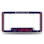 Rico Industries NHL Washington Capitals Classic 12" x 6" Chrome All Over Automotive License Plate Frame for Car/Truck/SUV