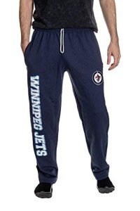 NHL Men's Premium Fleece Official Team Sweatpants (Winnipeg Jets, Large)