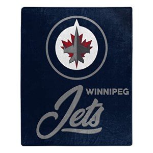 Northwest NHL Winnipeg Jets Unisex-Adult Raschel Throw Blanket, 50" x 60", Signature