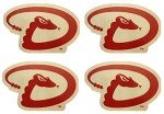MLB 4 Arizona Diamondbacks Team Logo Stickers Set Individual Official Major League Baseball Helmet Emblems Phoenix D Backs Rattlesnakes
