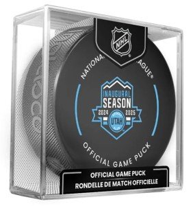 Utah Hockey Club Inaugural Season Inglasco Official NHL Hockey Game Puck in Cube